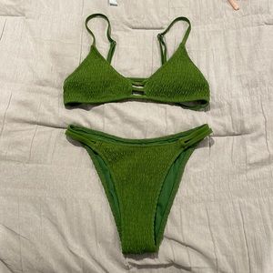 Green Cutout Bikini set